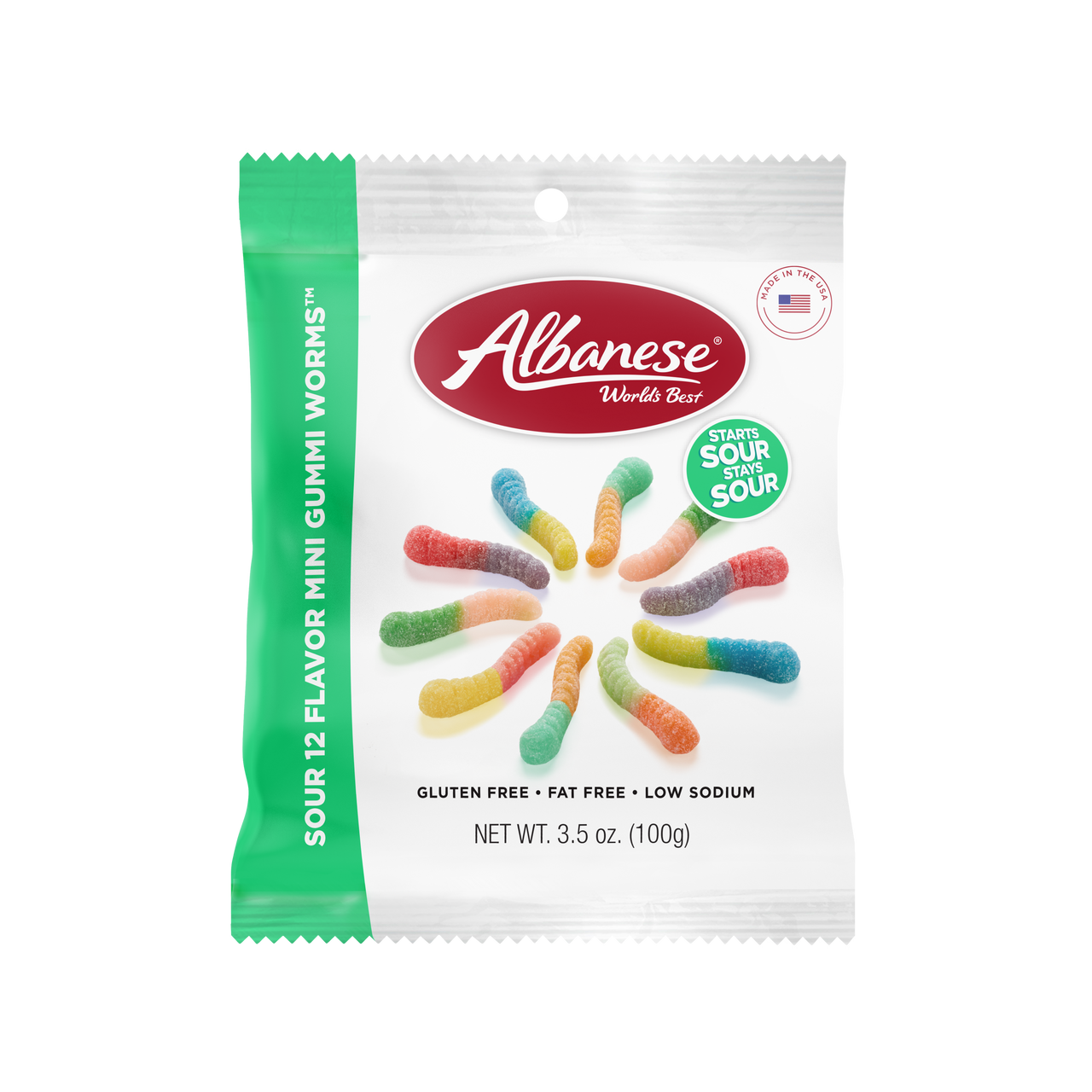 Albanese Sour Worms 3.5 oz
