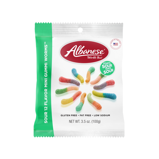 Albanese Sour Worms 3.5 oz