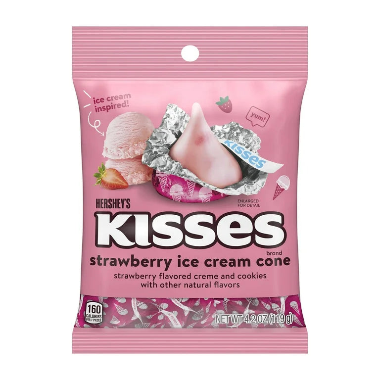 Kisses Strawberry Ice Cream 4 oz