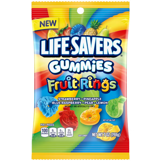 Life savers gummies fruit rings 7 oz