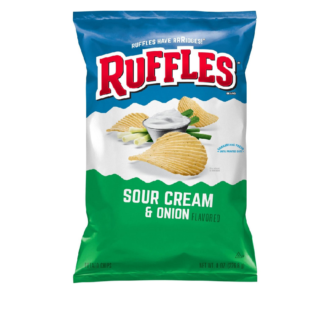 Ruffles Sour Cream & Onion Chips  8 oz